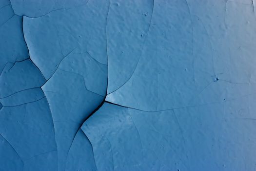Blue background with aged peeling paint