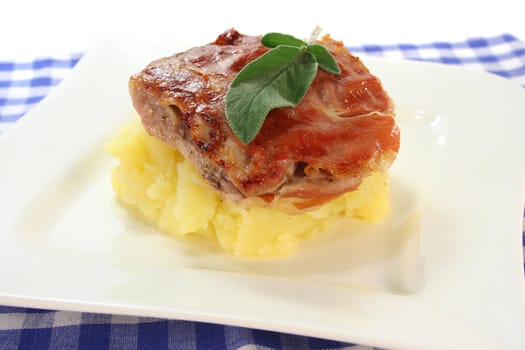 Saltimbocca of veal with bacon, sage and dried tomatoes