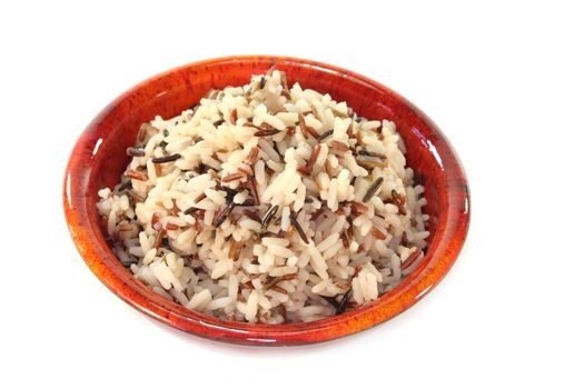 a bowl of rice on a white background