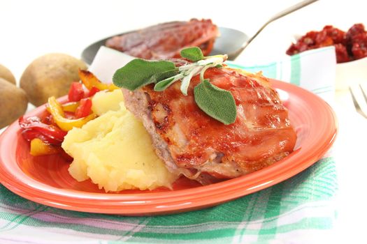 Saltimbocca of veal with bacon, sage and dried tomatoes