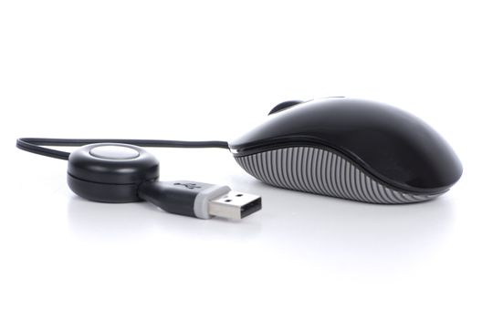 Computer mouse on white background.