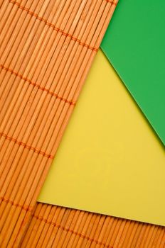 Bamboo and plastic mats, abstract background