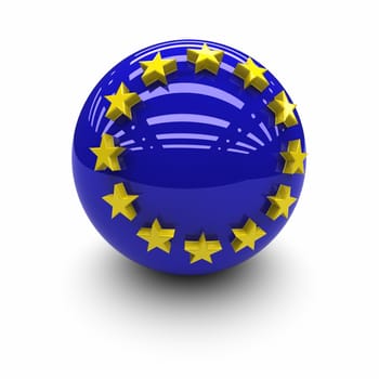 3D  -European Union Flag.