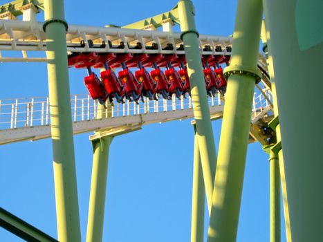 A Roller Coaster in Amusement Park