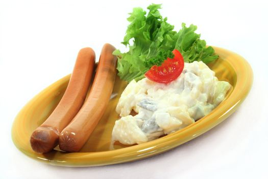 Wiener with potato salad