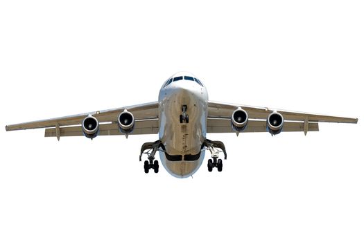 A jet plane on a clean white background