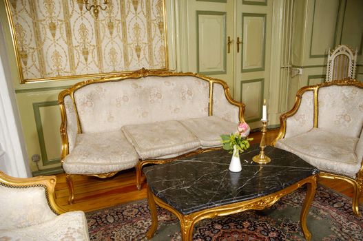 Elegant room with antique furniture
