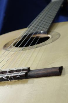 top of handmade classical guitar