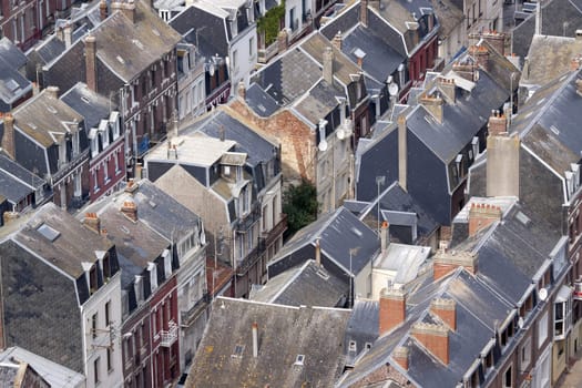 Overview of the French town of Le Treport in France