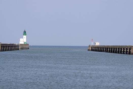 Lighthouse of the French village of Le Treport