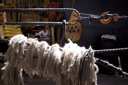 Rigging in the harness-room at the Batavia wharf