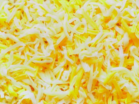 close up of a heap of grated cheese