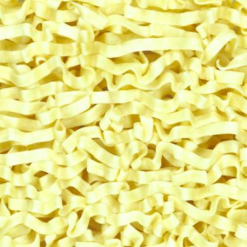 close up of dried raw egg noodles