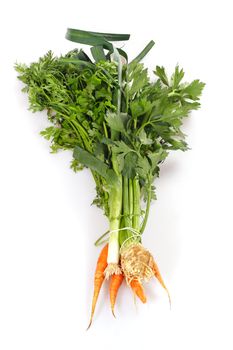 Fresh Vegetables photo on the white background