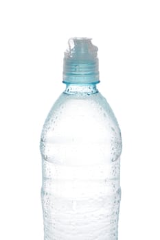 Bottled water isolated over a white background