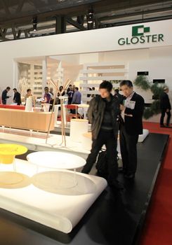 Looking at interior design and architecture solutions during Salone del Mobile 2011, international furnishing accessories tradeshow.