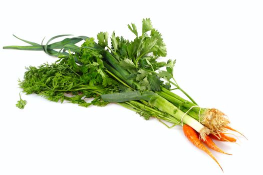 Fresh Vegetables, photo on the white background