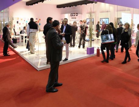 Looking at interior design and architecture solutions during Salone del Mobile 2011, international furnishing accessories tradeshow.