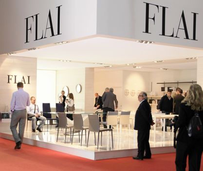 Looking at interior design and architecture solutions during Salone del Mobile 2011, international furnishing accessories tradeshow.