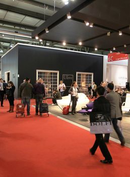 Looking at interior design and architecture solutions during Salone del Mobile 2011, international furnishing accessories tradeshow.