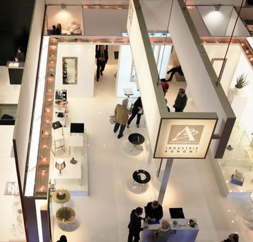 Looking at interior design and architecture solutions during Salone del Mobile 2011, international furnishing accessories tradeshow.