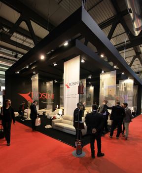 Looking at interior design and architecture solutions during Salone del Mobile 2011, international furnishing accessories tradeshow.