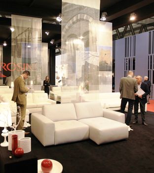 Looking at interior design and architecture solutions during Salone del Mobile 2011, international furnishing accessories tradeshow.