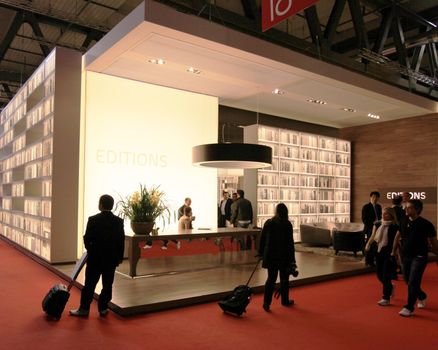 Looking at interior design and architecture solutions during Salone del Mobile 2011, international furnishing accessories tradeshow.