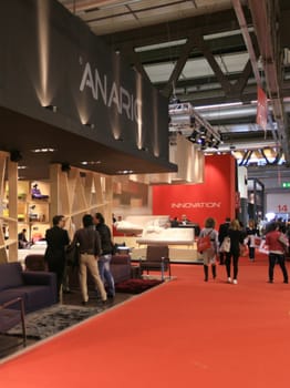 Looking at interior design and architecture solutions during Salone del Mobile 2011, international furnishing accessories tradeshow.