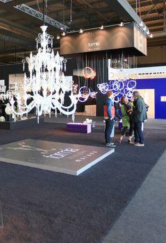 Looking at interior design and architecture solutions during Salone del Mobile 2011, international furnishing accessories tradeshow.