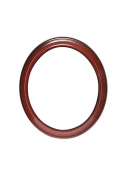 Nice empty oval frame for your images. Isolated with clipping path