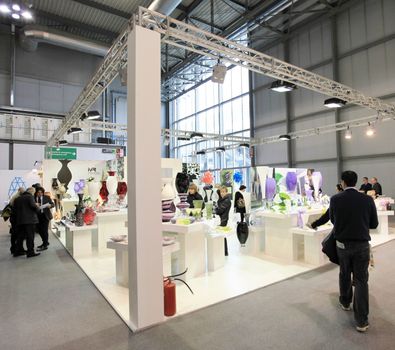 Visiting interior design and accessories stands during Macef, International Home Show Exhibition.