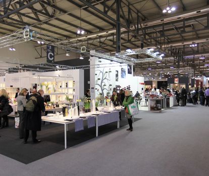 Visiting interior design and accessories stands during Macef, International Home Show Exhibition.