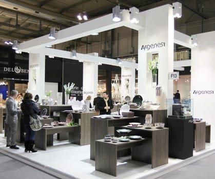 Visiting interior design and accessories stands during Macef, International Home Show Exhibition.