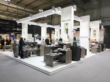 Visiting interior design and accessories stands during Macef, International Home Show Exhibition.