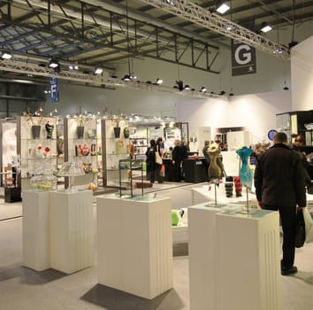 Visiting interior design and accessories stands during Macef, International Home Show Exhibition.