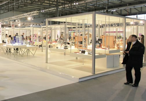 Visiting interior design and accessories stands during Macef, International Home Show Exhibition.