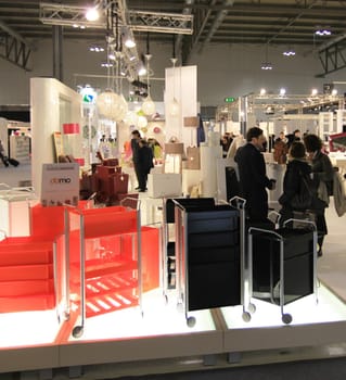 Visiting interior design and accessories stands during Macef, International Home Show Exhibition.