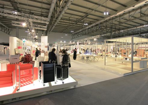 Visiting interior design and accessories stands during Macef, International Home Show Exhibition.