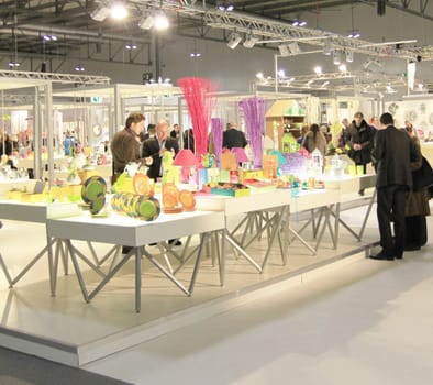 Visiting interior design and accessories stands during Macef, International Home Show Exhibition.