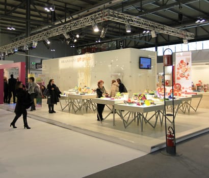 Visiting interior design and accessories stands during Macef, International Home Show Exhibition.