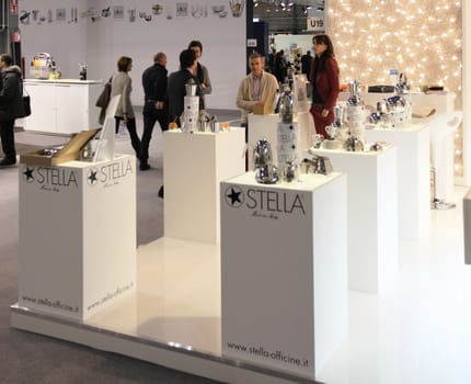 Visiting interior design and accessories stands during Macef, International Home Show Exhibition.