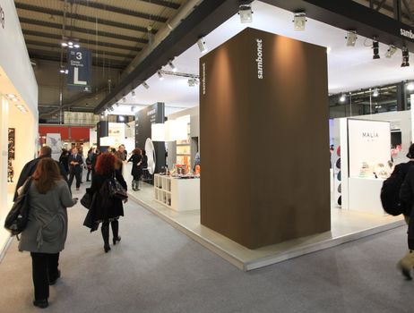 Visiting interior design and accessories stands during Macef, International Home Show Exhibition.