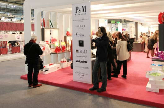 Visiting interior design and accessories stands during Macef, International Home Show Exhibition.