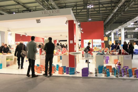 Visiting interior design and accessories stands during Macef, International Home Show Exhibition.