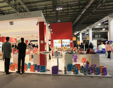 Visiting interior design and accessories stands during Macef, International Home Show Exhibition.