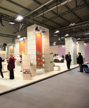 Visiting interior design and accessories stands during Macef, International Home Show Exhibition.