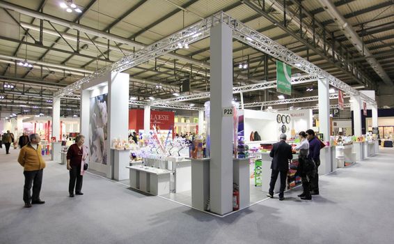 Visiting interior design and accessories stands during Macef, International Home Show Exhibition.