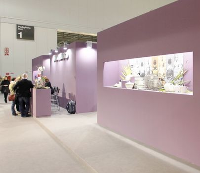 Visiting interior design and accessories stands during Macef, International Home Show Exhibition.