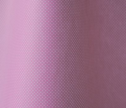 white polka dots on a curved pink background